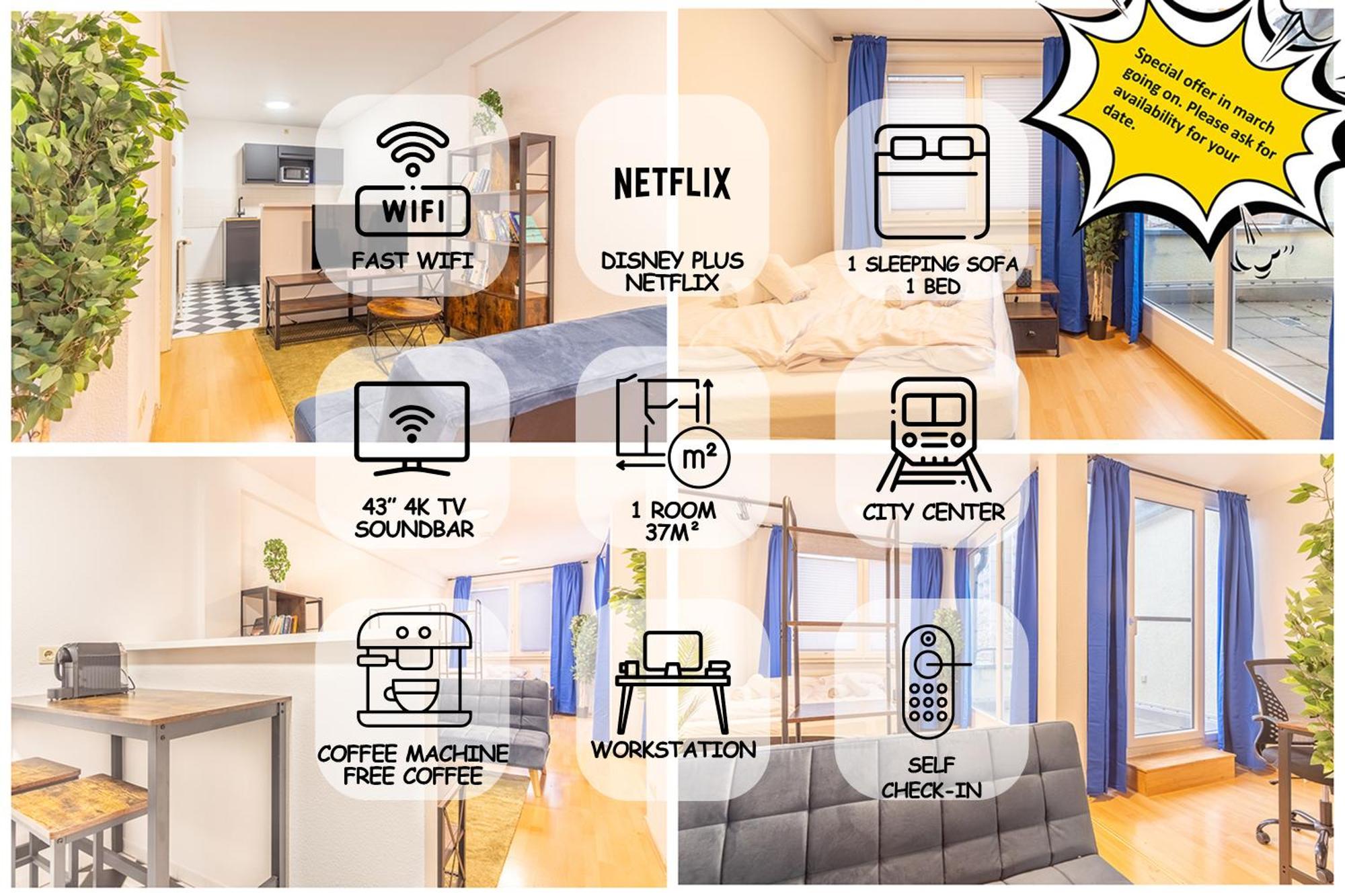 Апартаменти Balkon, 4K Tv, Kaffee, Netflix Бад-Дюрренберг Екстер'єр фото